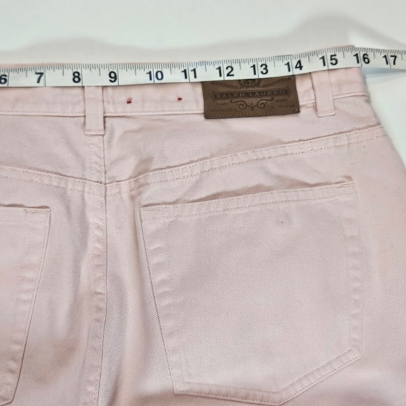 Lauren Ralph Lauren Pants Womens 8 Light Pink Chino Cotton Cropped Casual Solid - Picture 3 of 7